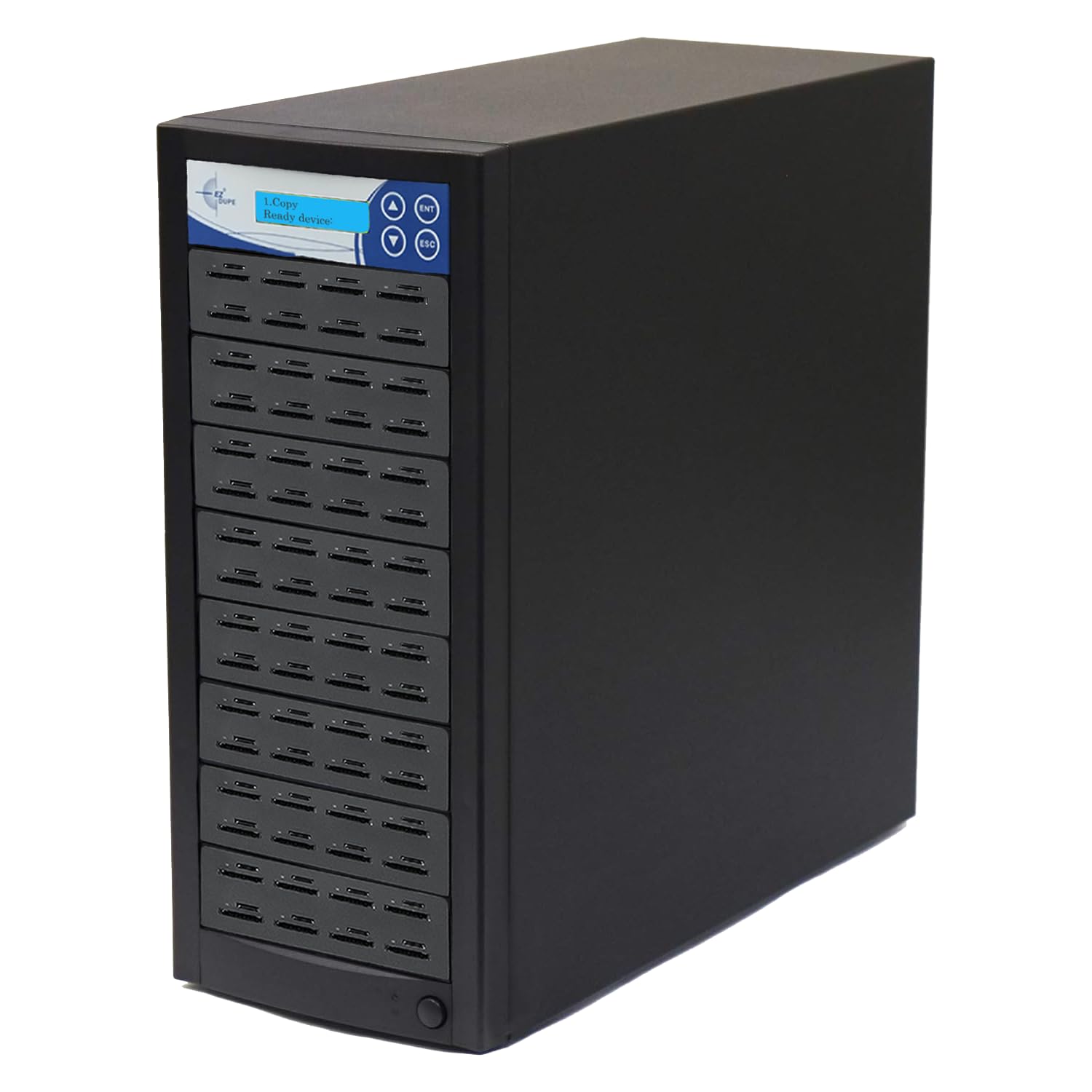 EZ Dupe 1 to 63 SD and TF (MicroSD) Duplicator - Secure Digital Flash Media SDXC SDHC Cloner Copier (35MB/Sec) with DOD Compliant Data Erase (EZDSDMSD63T - 3 Year Warranty)