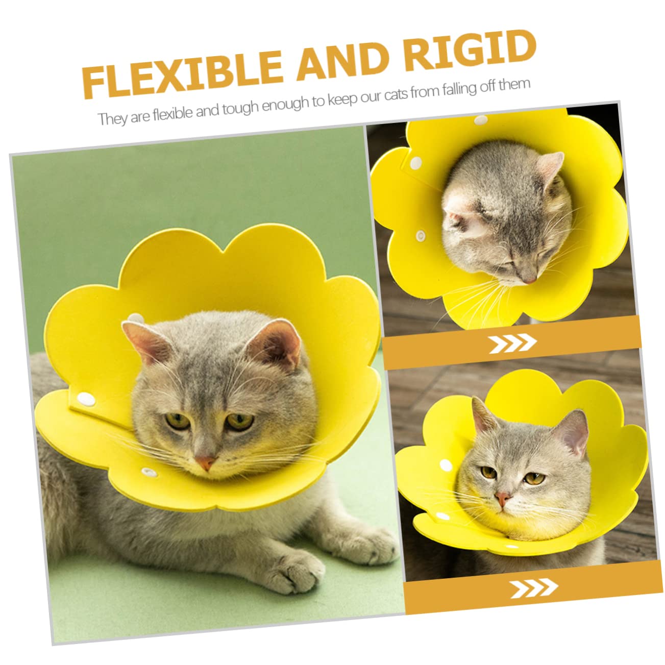 POPETPOP 10pezzi Collare Per Gatti e Cani Kit Di Collari Antistrozzo Per Recupero Leggero e Traspirante Per Guarigione Post-operatoria e Ferite Colori Lemon e Cute