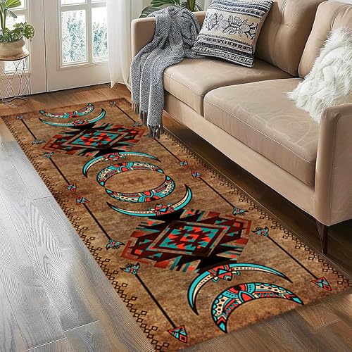 Tapete navajo decorativo 2x6ft terciopelo cristal miniatura 4