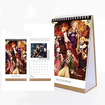鬼滅の刃 コミックカレンダー 2024 鬼滅の刃 コミックカレンダー2024 JSC限定 我妻善逸 厭夢 宇髄天元 時