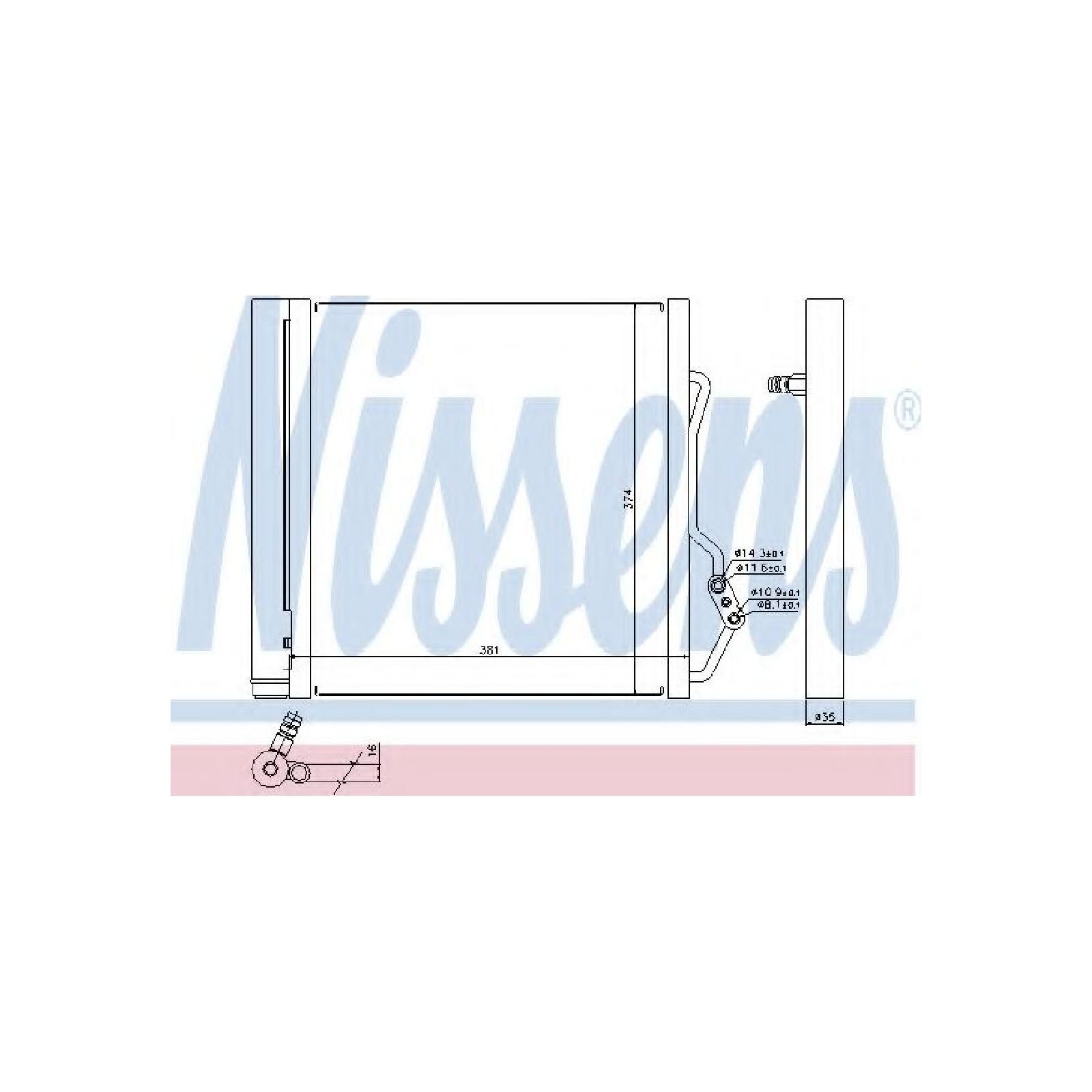 Nissens 940192 Condensatore Climatizzatore Per SMART FORTWO, CITY-COUPE, CABRIO (450), Codici OE 0013198V001, CO5600 - 6