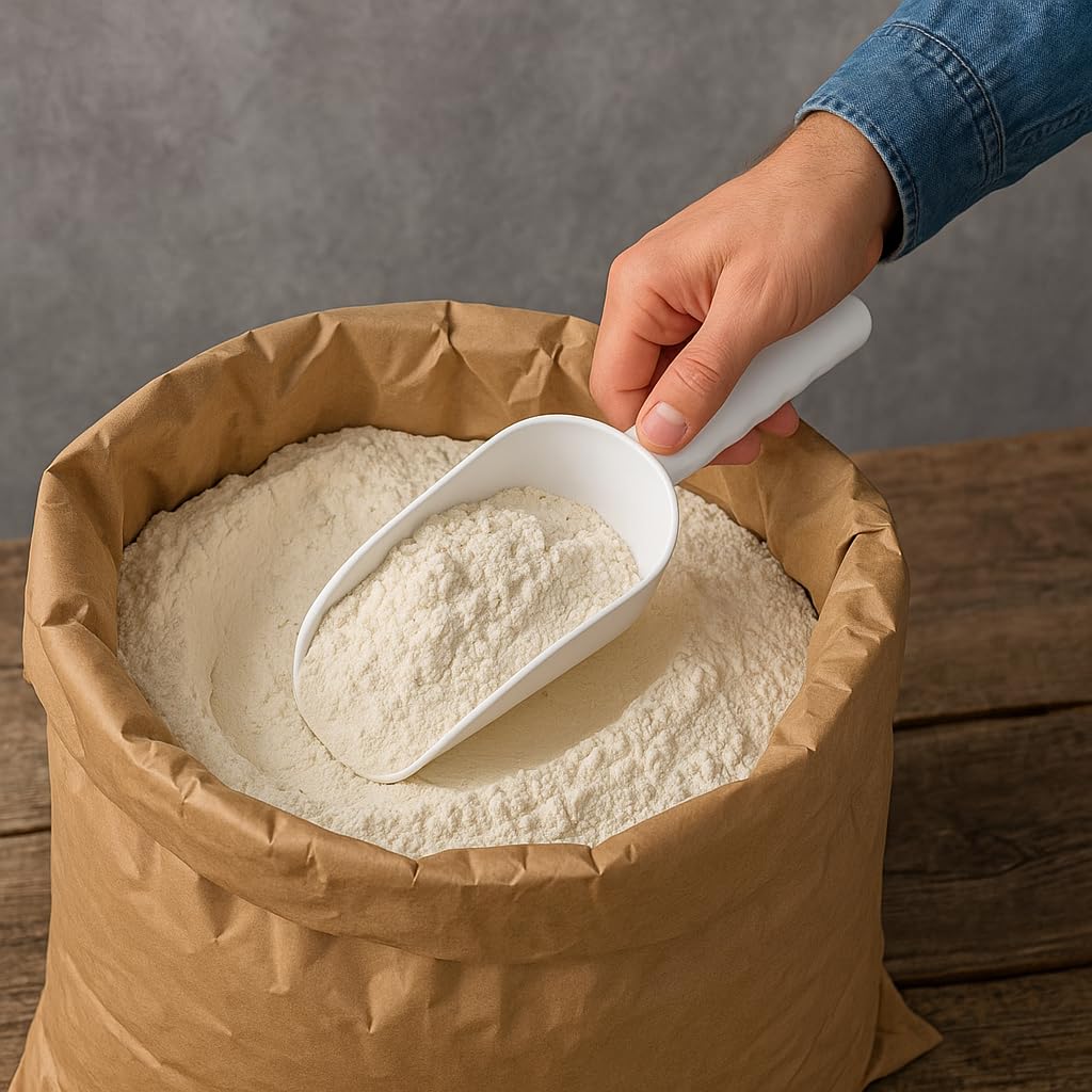 Sessola in Plastica Alimentare 38 cm – Paletta Rinforzata per Farina, Cereali, Legumi e Alimenti – Resistente, Facile da Pulire – Made in Italy