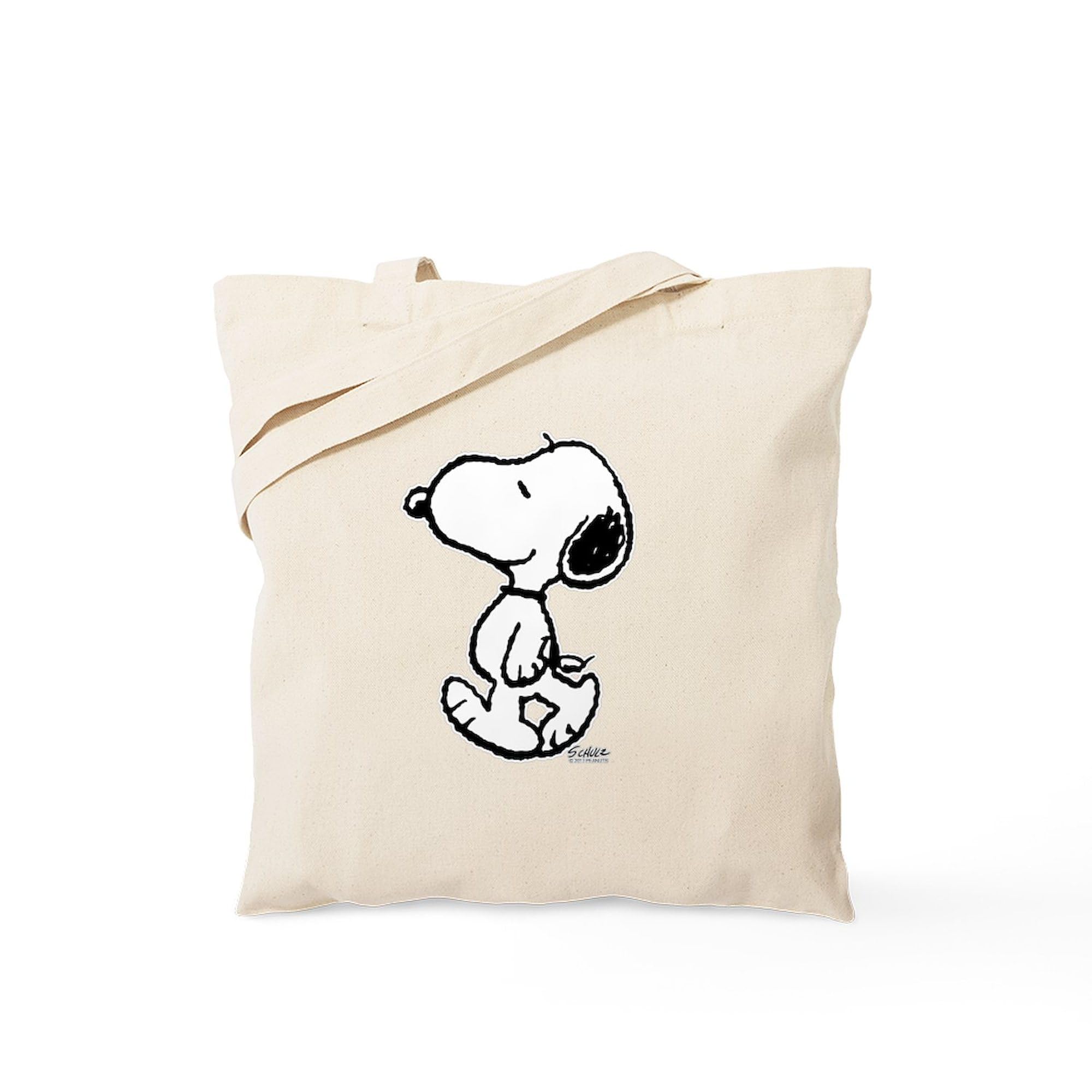 CafePress Peanuts Snoopy Reusable Natural Beige Canvas Shopping Bag