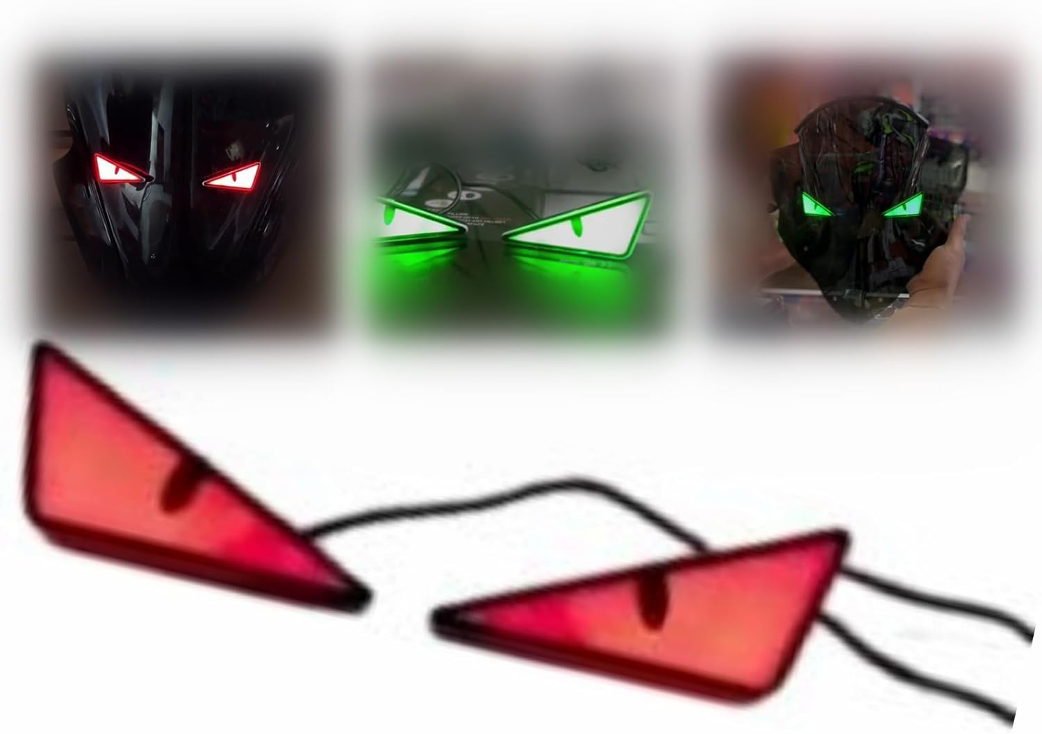 Universal Motorcycle LED Demon Eye Light, Devil Eye Demon Evil Eyes Headlight, 12v LED Devil Eye Motorcycle Headlight for Auto Car Motorcycle DIY Accessories (Red)