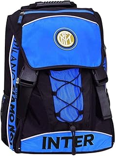 ZAINO SCUOLA INTER estensibile ORIGINALE NUOVA COLLEZIONE NEROAZZURRO calcio tifoso + ASTUCCIO zip + omaggio borraccia + portachiave fischietto + penna glitterata + segnalibro