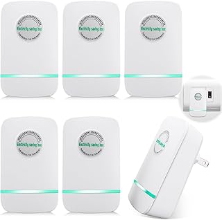 6pcs Stop Watt, Stopwatt Energy Saving Device Electricity Saving Box, Pro Power Saver Intelligent Energy Saving Device Electricity Saver Household Power Factor Saver 90V-250V 30KW US Plug(White)