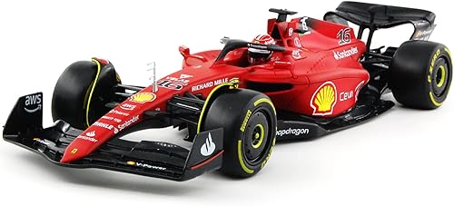 XTD Bburago 118 Ferrari 2022 F1-75 16 55 F1 - Fórmula de carreras para automóvil de simulación estática de aleación fundida a presión 2022 F1-75 16