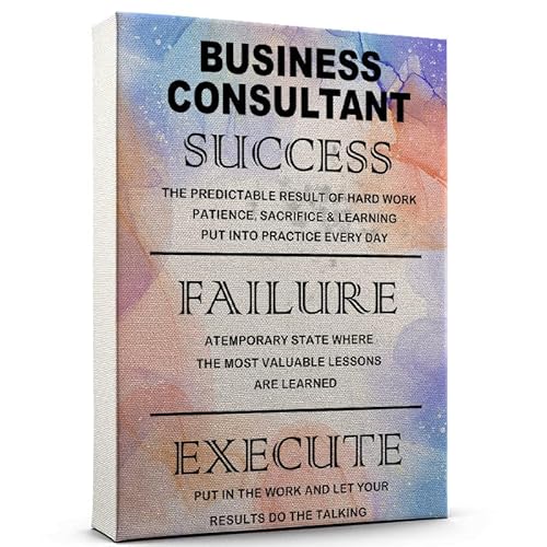 Custom Business Consultant Canvas Wall Art, Watercolor Abstract Style –