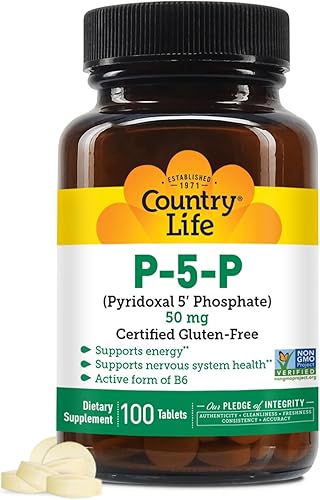 Country Life - P-5-P (Piridoxal Fosfato) 50 mg - 100 Tabletas