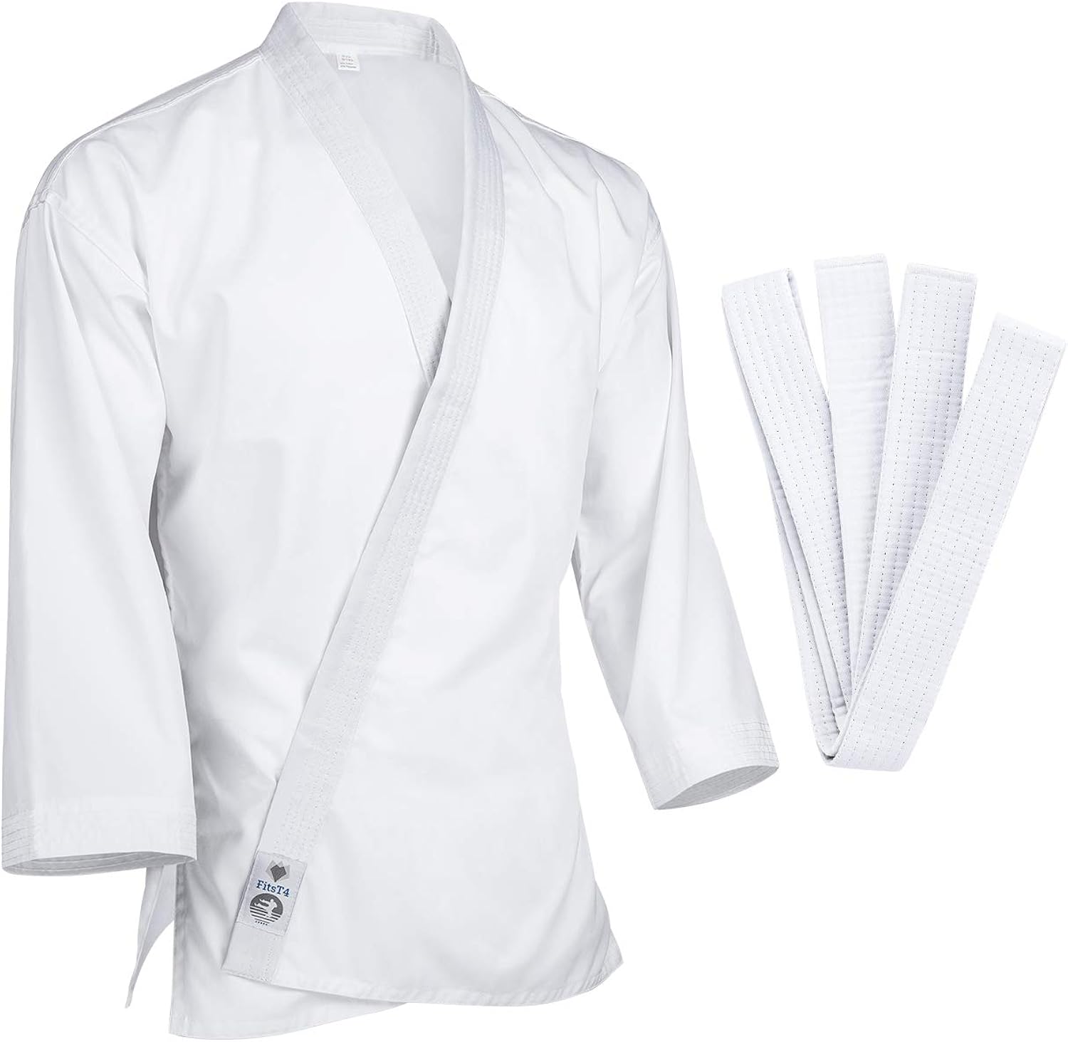FitsT4 Karate Gi Jacket Lightweight 7.5oz White Karate