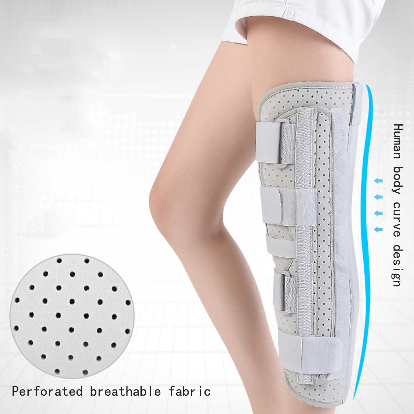 Soporte de articulación de Rodilla Ajustable Transpirable Soporte de límite Fijo ligamento menisco rótula Fractura férula rehabilitación Auxiliar