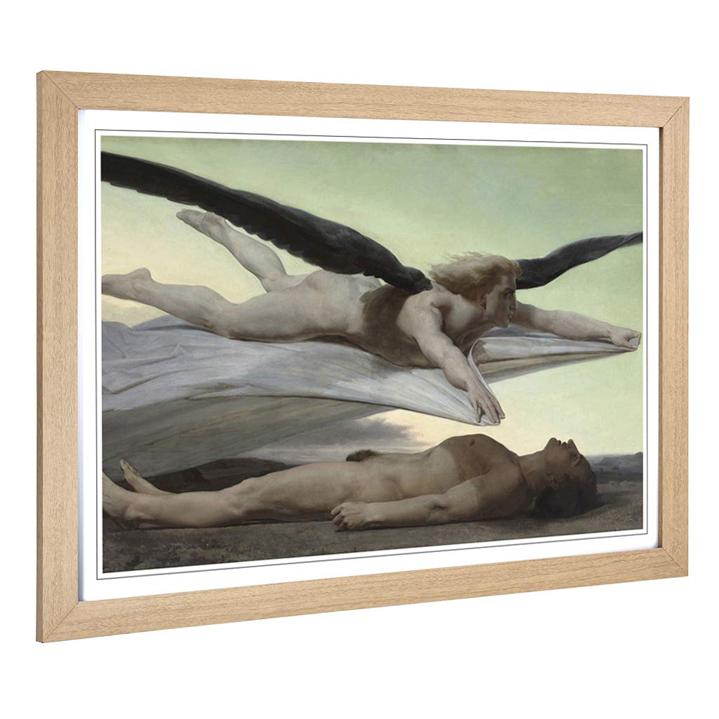 Big Box Art Framed Print of William Adolphe Bouguereau Equality Before Death Design | Wall Art Picture| Home Decor for Kitchen, Living Room, Bedroom, Hallway, Oak, A2 / 24.5x18 Inch / 62x45cm