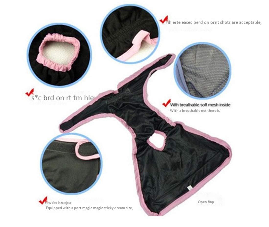 Pantaloni per Pannolini Lavabili Riutilizzabili per Pannolini per L'igiene del Cucciolo di Cane Femmina,Pink,L