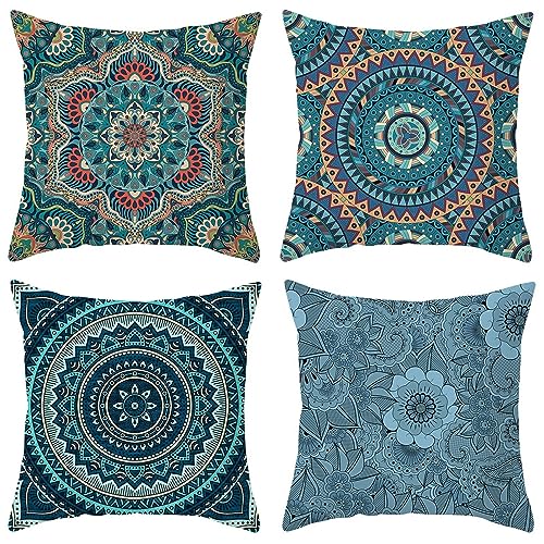 Housse pour coussin de canapé antitache CEVAN, protège-coussin imperméable fleur 50x50 - 2