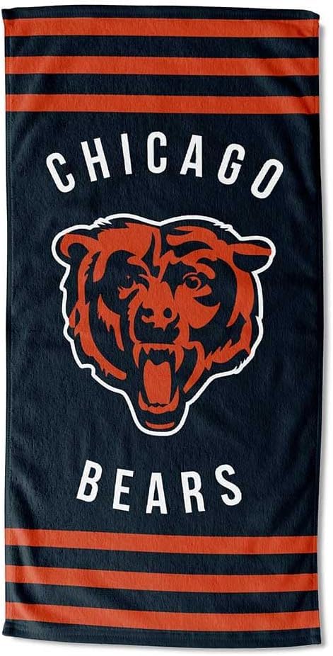 Image of NORTHWEST NFL Chicago Bears Unisex-Adult Beach Towel, 30 inch x 60 inch, Stripes (Pack of 6)