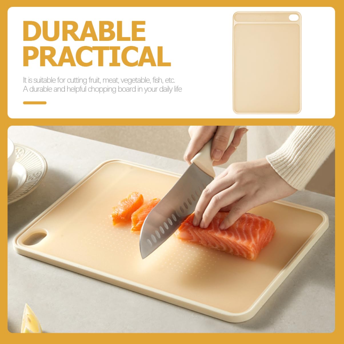 Tagliere Per Carne Forniture Da Cucina Bifacciale Scolapiatti in Plastica Per Verdure Accessorio Pratico E Robusto