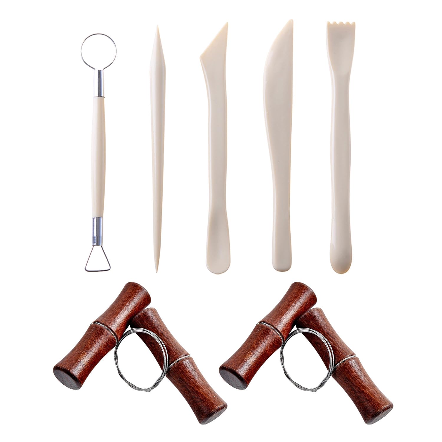 Rnskfg Red 7 Pieces Of Cutting Rope, Handmade Clay Cutting Line, Ceramic Making Cutter, Baking Accessories, Dough Cutting Line.