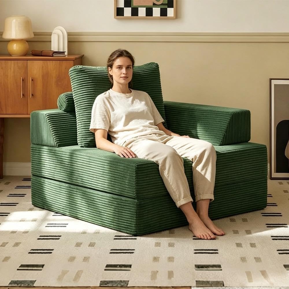 Klappbares Schlafsofa für Eine Person, Umwandelbare Couch Ohne Knochen