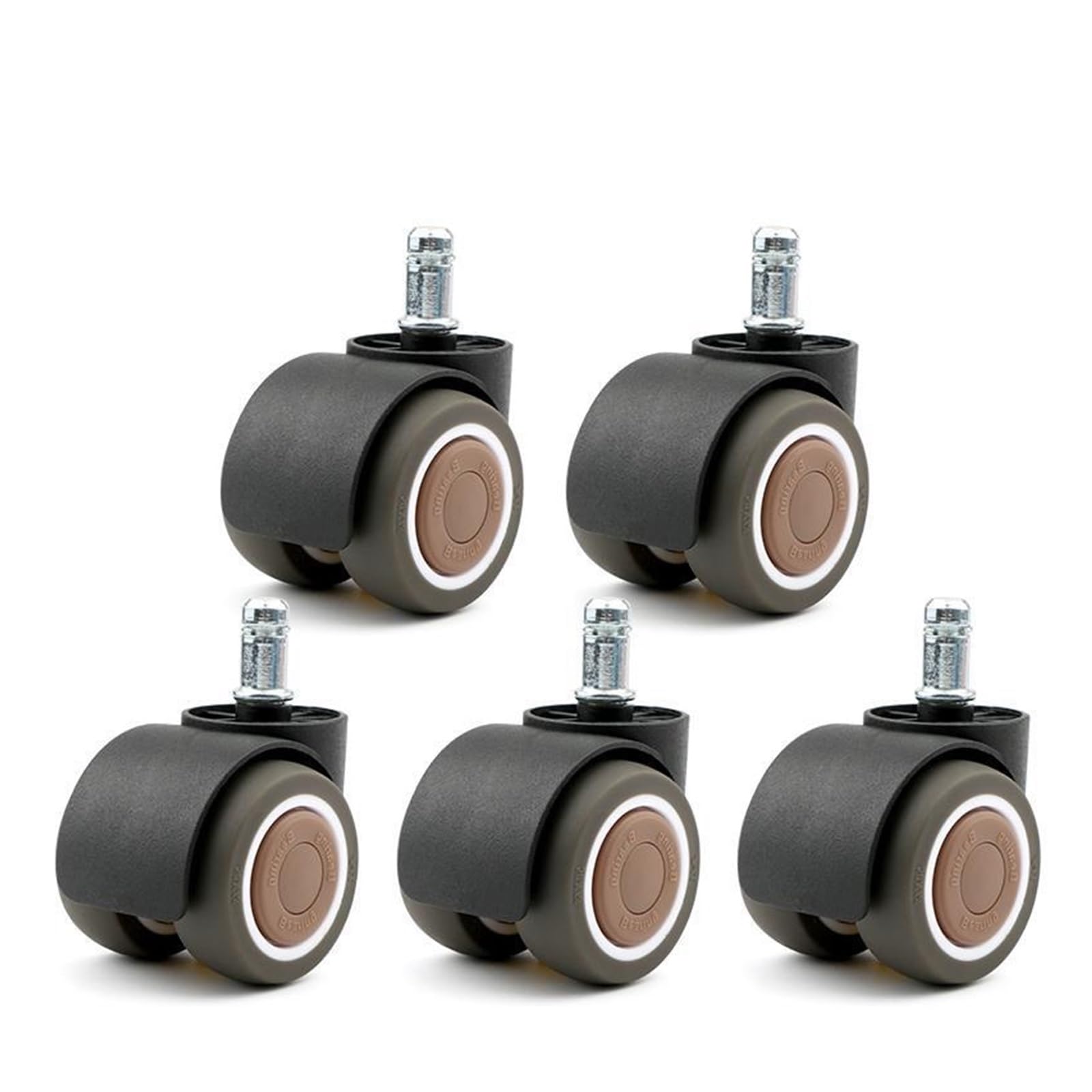 Mxxdmopd M11x21 2 Inch Pole/Screw Swivel Wheel Office Chair Computer Boss Silent Casters(M11x21)