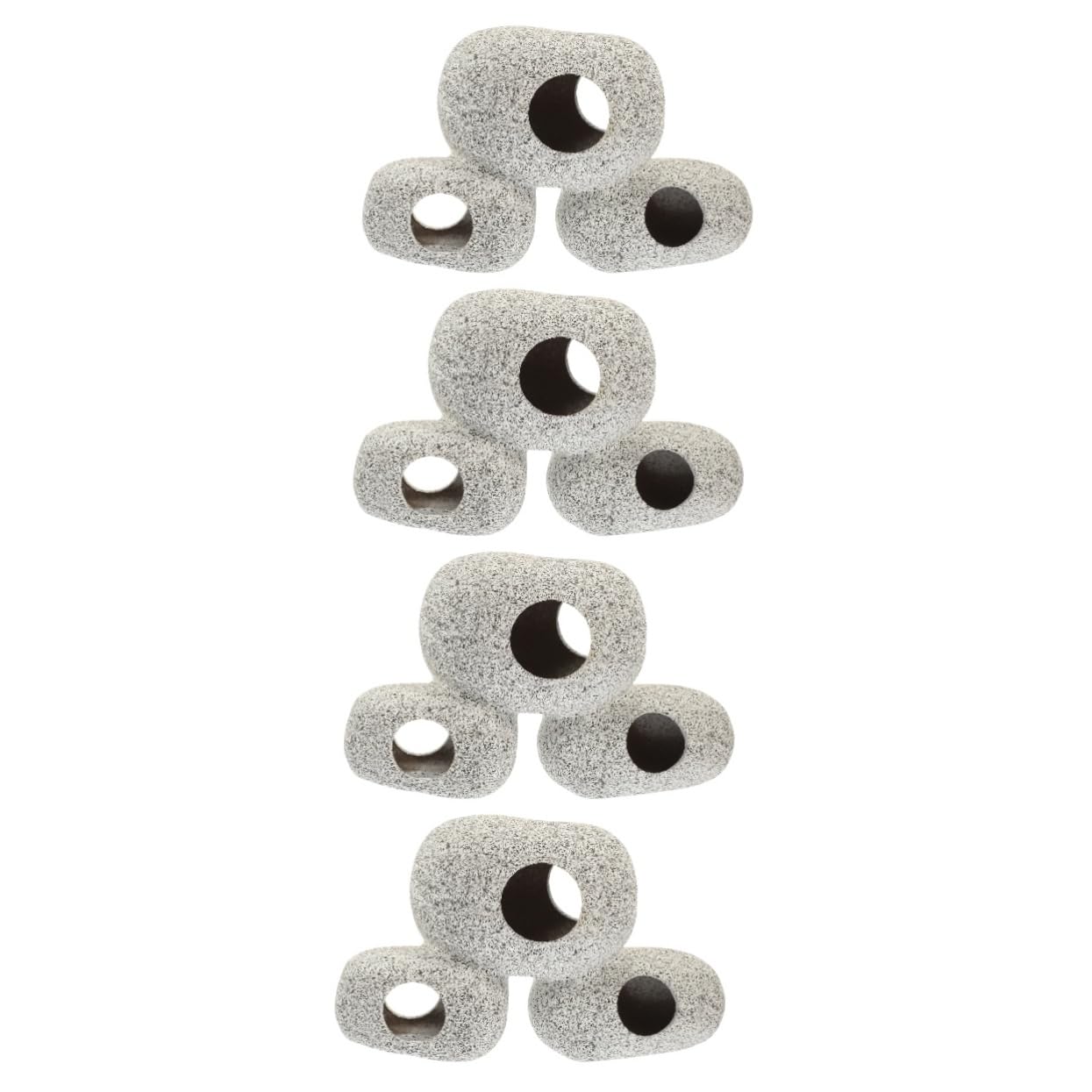 Yardwe Cueva para Peces De Cerámica De Artesanía Fina De 4 Piezas para Decoración De Acuario Segura Y Resistente