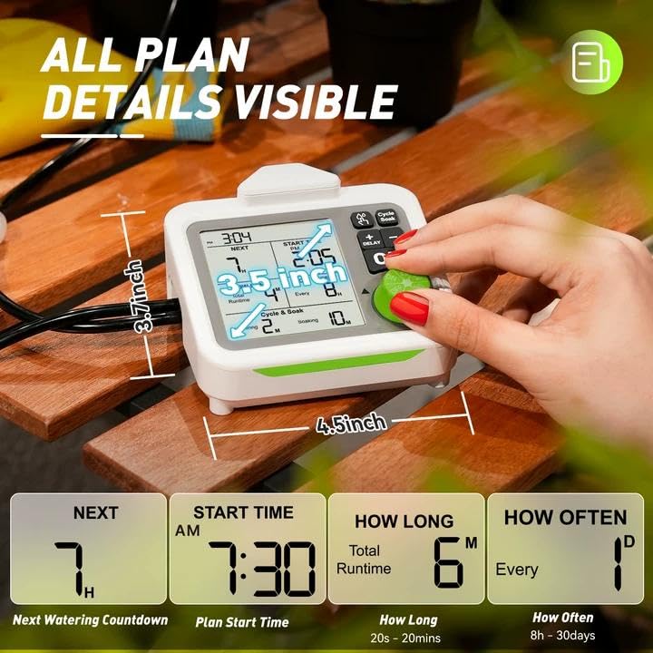 RAINPOINT ITP153 display showing watering settings