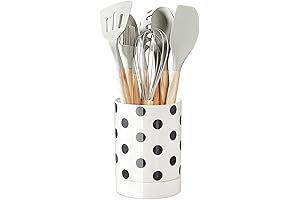 Hayder Black and White Utensil Holder: A Perfect Addition to Your Kitchen Decor