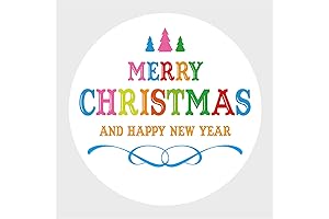 Christmas Stickers, 2 Inch 150pcs Merry Christmas and Happy Holidays Stickers
