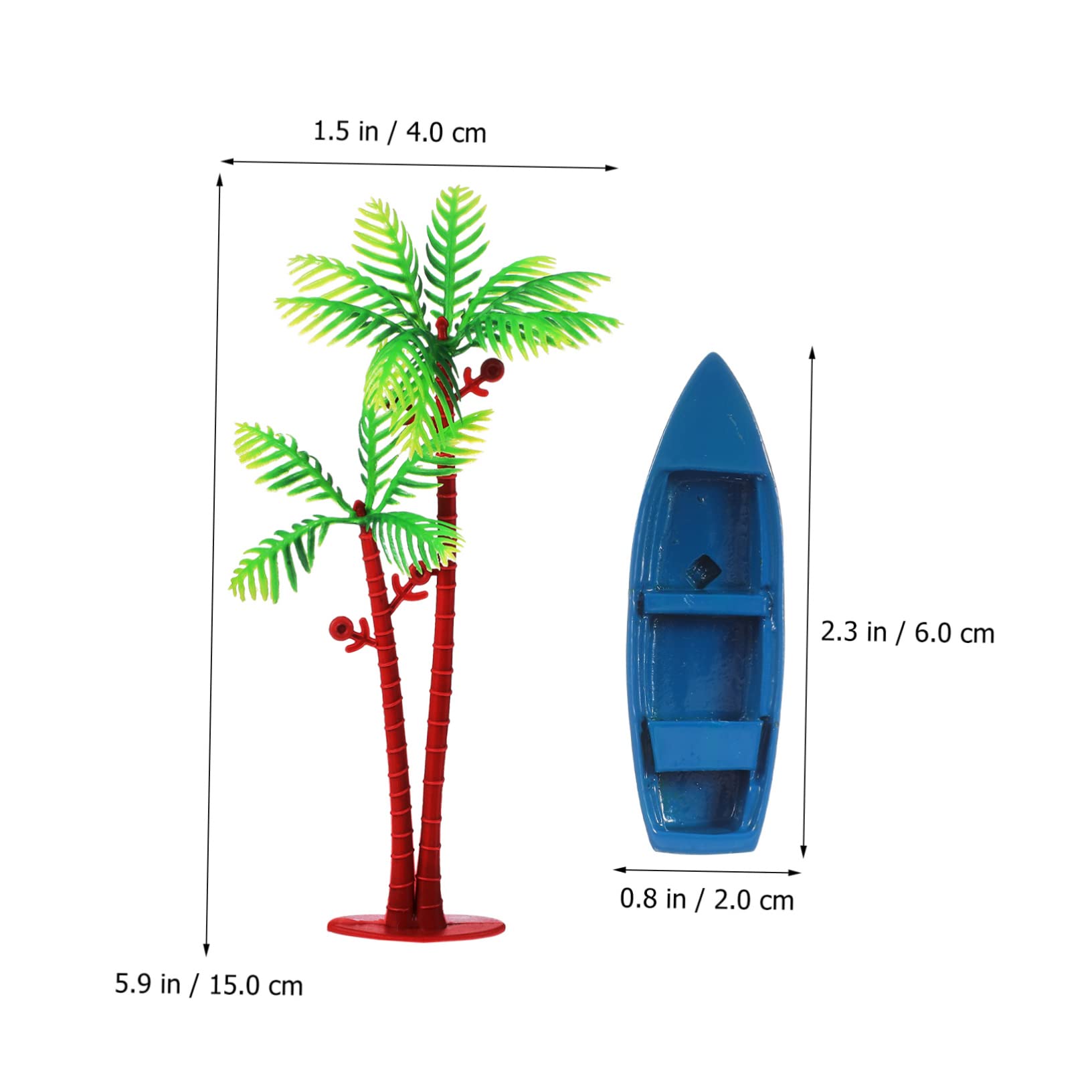 IMIKEYA 3 Sätze Kuchendekoration Ornamente Tropische Partydekorationen Strandkorb Regenschirm Palmen Kuchendeckel Strand Themen Party Dekorationen Strand Tropische 10 Stück * 3