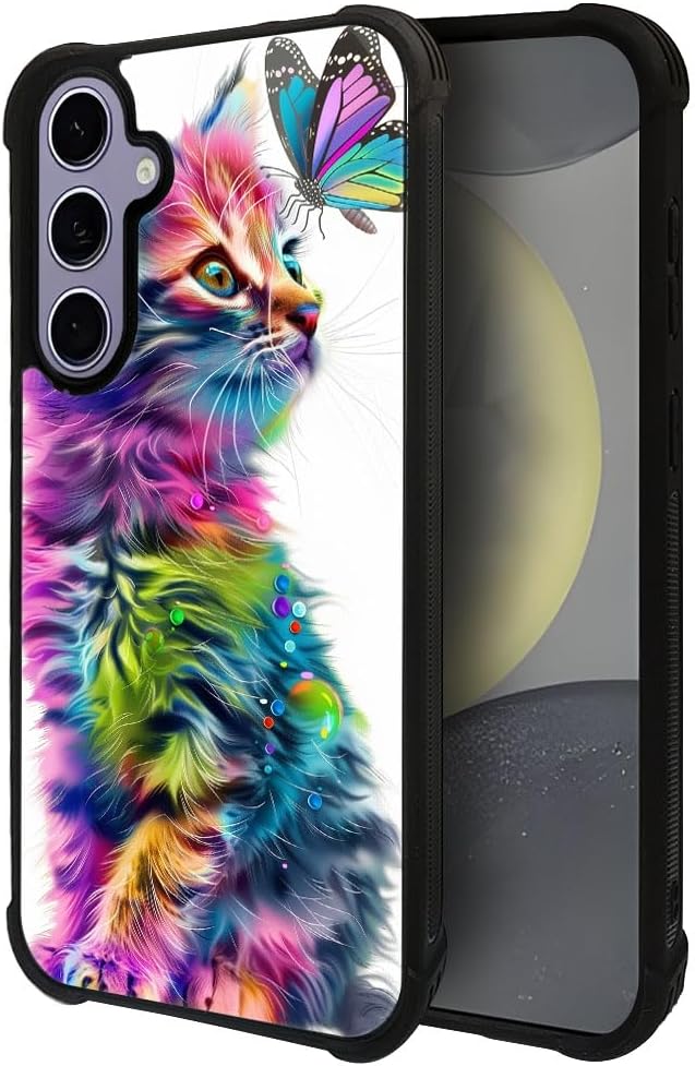 Compatible with Samsung Galaxy A53 Case with Beautiful Colorful Kitten Butterfly Pattern Case Non-Slip Four Corners Shock Absorbing Soft TPU Case for Samsung Galaxy A53 image 2