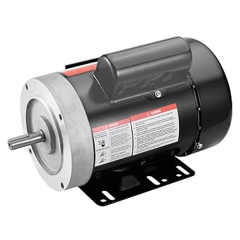 Happybuy 1HP Electric Motor 3450 RPM, AC 115V/230V, 56C Frame, Air Compressor Motor Single Phase, 5/8"" Keyed Shaft, CW/CCW Rotation for Agricultural Machinery and General Equipment