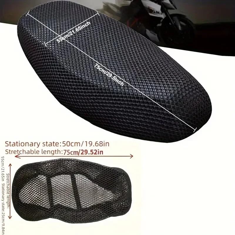 Cubre asiento moto malla transpirable protector universal scooter 5