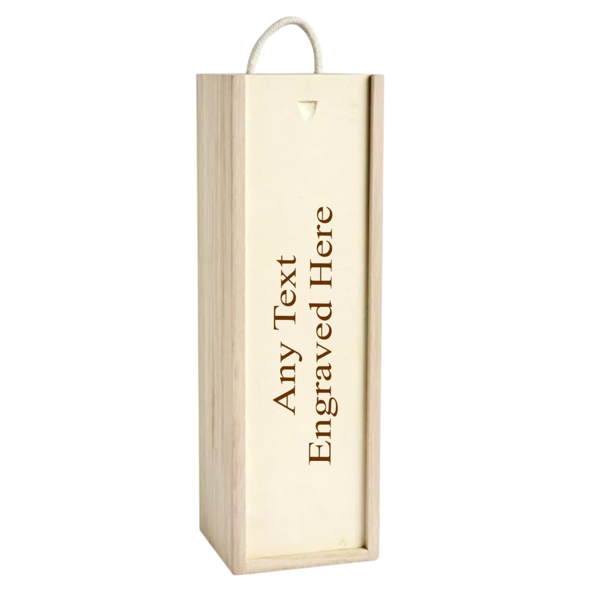 1stclassgifts Personalised Engraved Wooden Wine Box Single Bottle