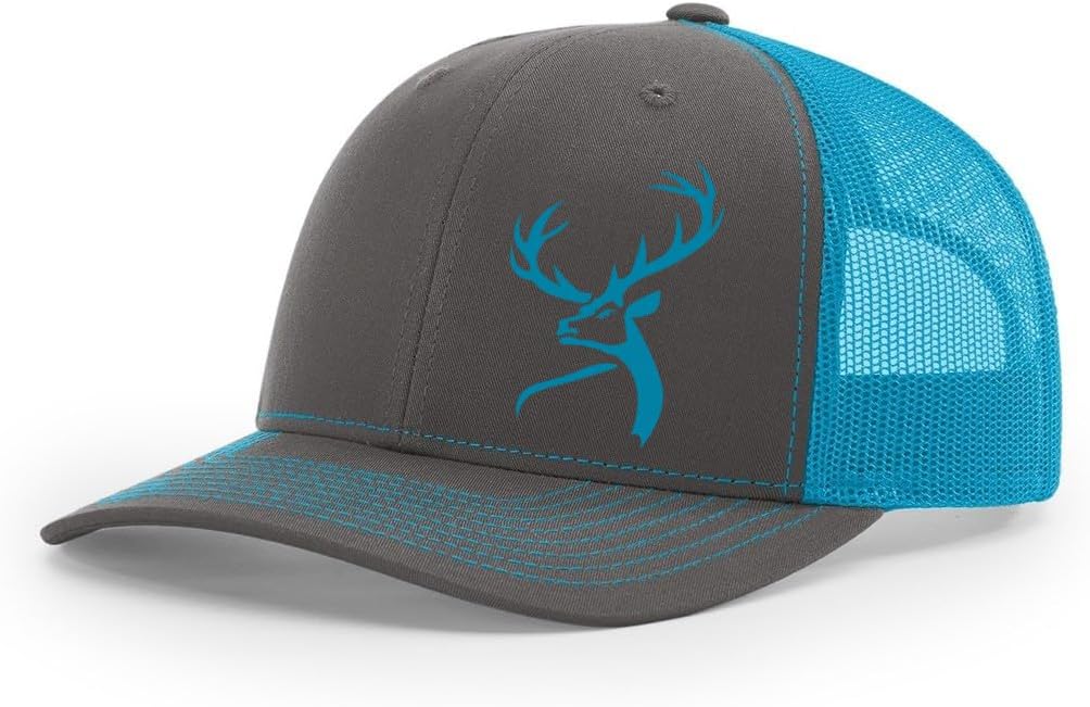Deer and Antlers Sporting Collection Fully Embroidered Richardson 112 Snapback Trucker Cap