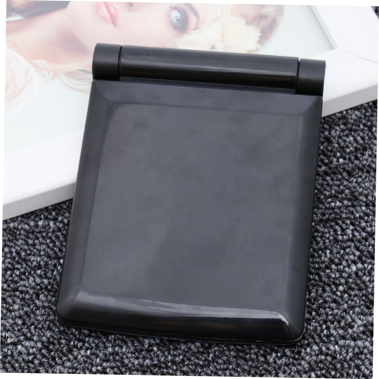 DOITOOL 3stücke Kosmetikspiegel Mit Helligkeits-LEDs Tragbarer Faltbarer Mini-Spiegel Für Makeup Unterwegs Kompaktes Design Schwarz Für Handtasche Oder Reise