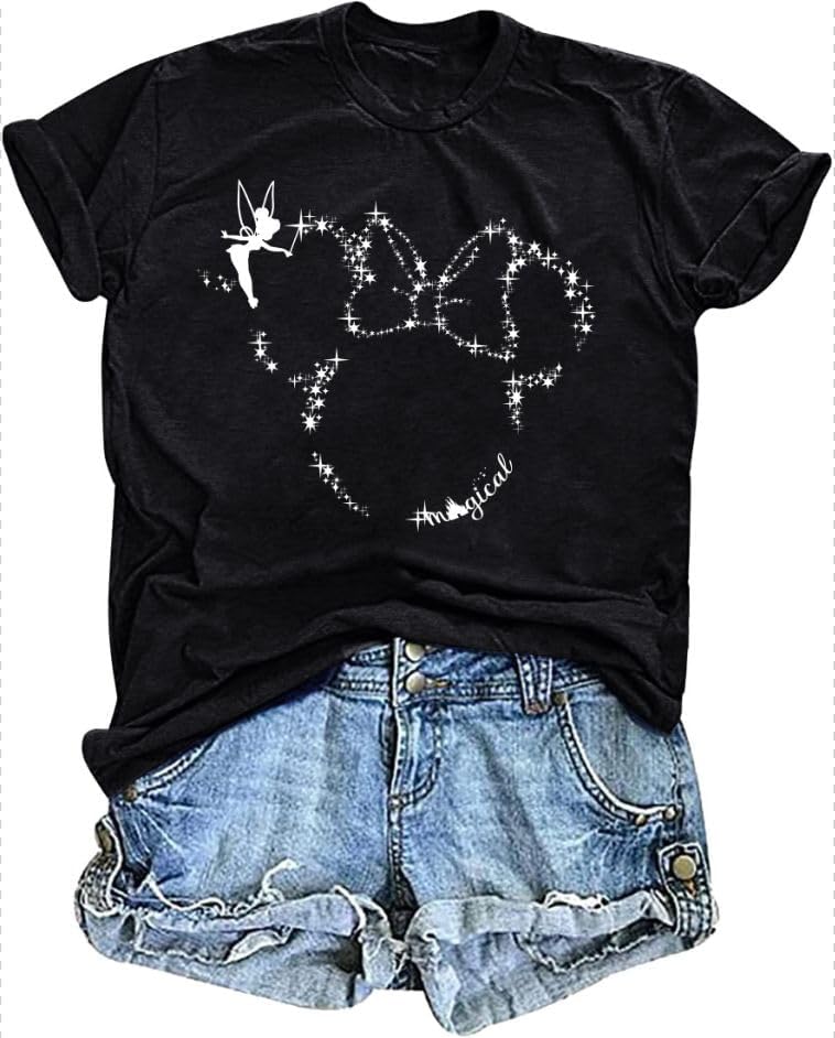 Women Magical Shirts Cute Graphic Tshirts Funny Vacation Holiday Short Sleeve Casual Tee Top