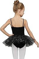 Vista 2 de MdnMd Trajes de bailarina para niñas pequeñas, tutú de ballet con leotardo y falda de bailarina