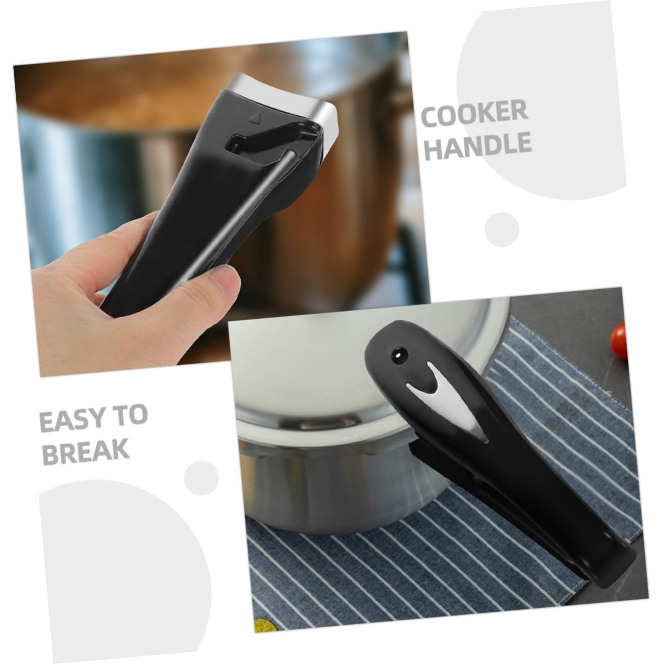 OKUMEYR 1 Set Pressure Cooker Handle Replacement Compact Side Handle for Pressure Pots and Design Easy Installation Parts