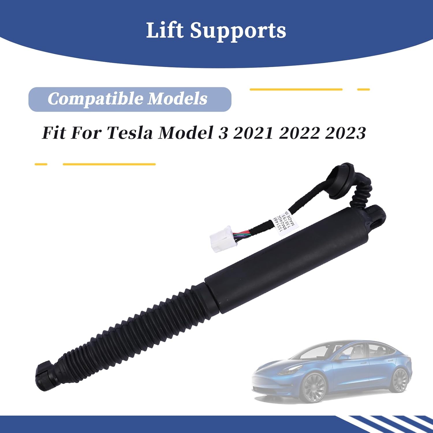 Left Side Liftgate Actuator Electric Tailgate Power Shock Support Strut 1551488-99-B Compatible with Tesla Model 3 2021 2022 2023 1551488-00-C Rear Tailgate Power Hatch Lift Support