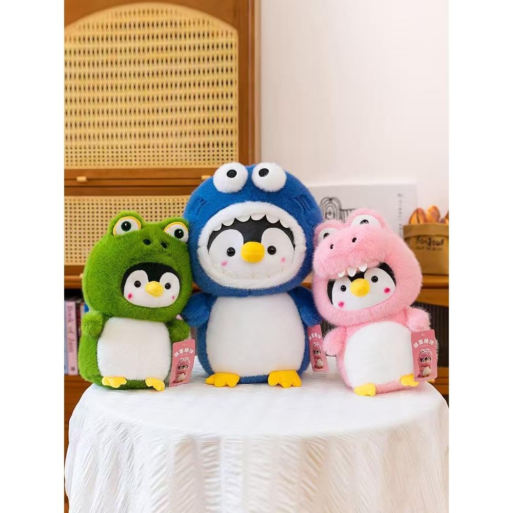 Smedic Penguin Plush Kigurumi Pink 10in Stuffed Animal Toy
