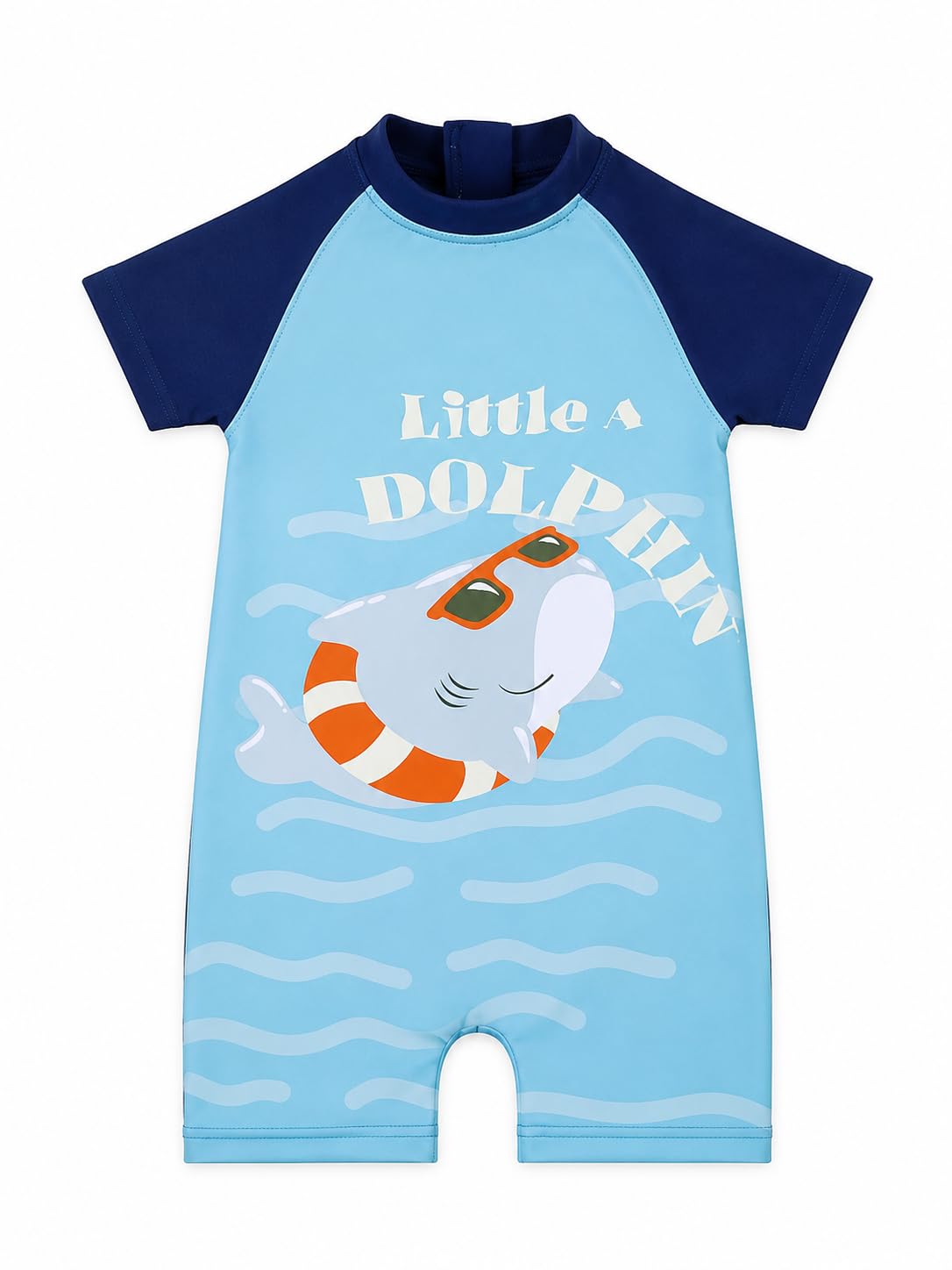 K Klub Boys Graphic Printed Half Sleeve Cut and Sew Swimwear Bodysuit Swimsuit-image-30