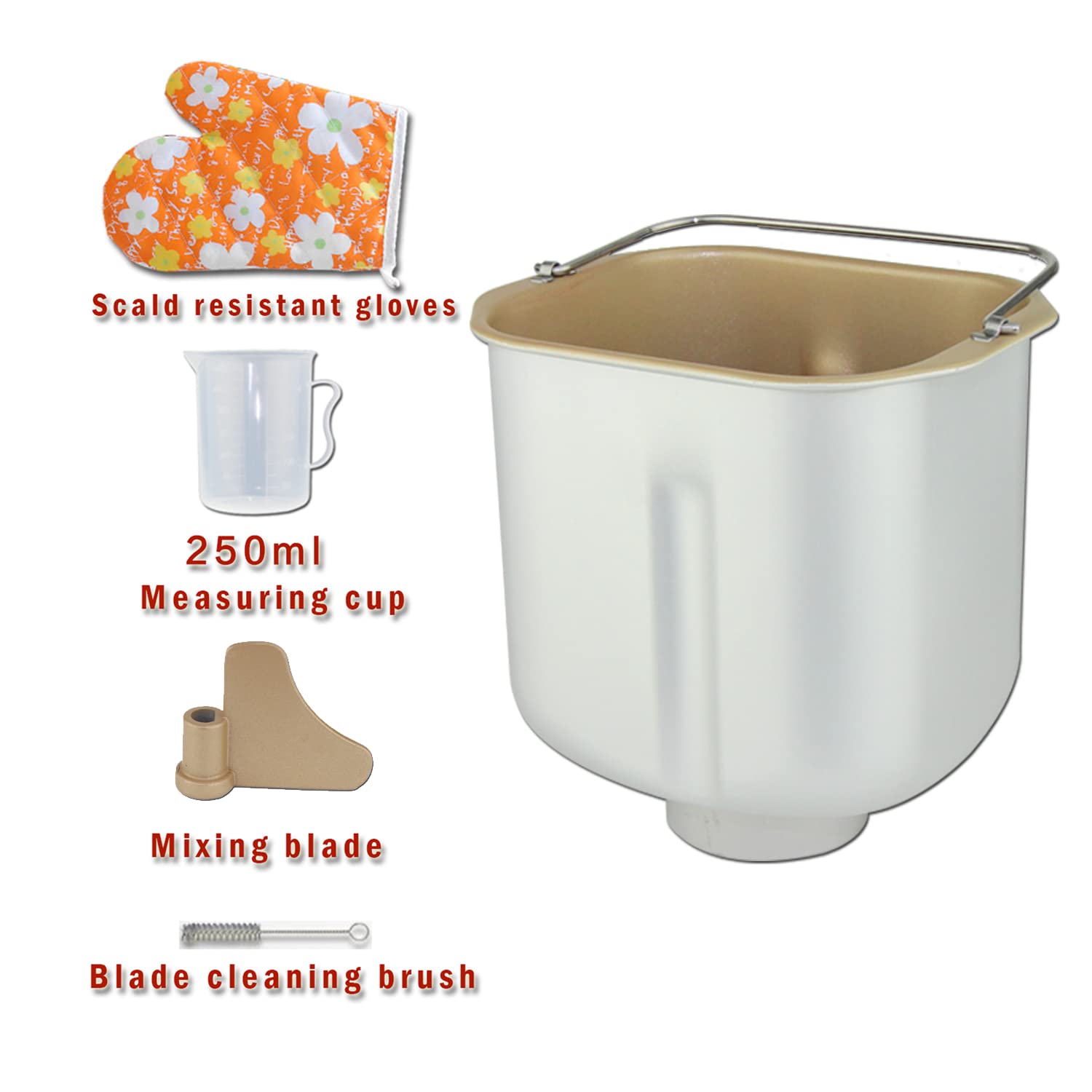 Bread Plate Household Bread Machine Baking Bucket Bread Machine Plate Bread Baking Pan Bread Machine Parts (small capacity)…