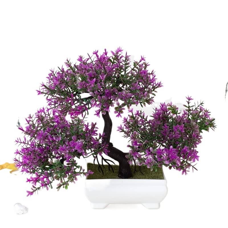 SISWIM Kunstplanten Kunstmatige plastic planten Bonsai Kleine boompot Nepplant Ingemaakte bloem Thuiskamer Tafeldecoratie Tuinarrangement Ornamenten Faux Tafelblad Groen (Kleur: D