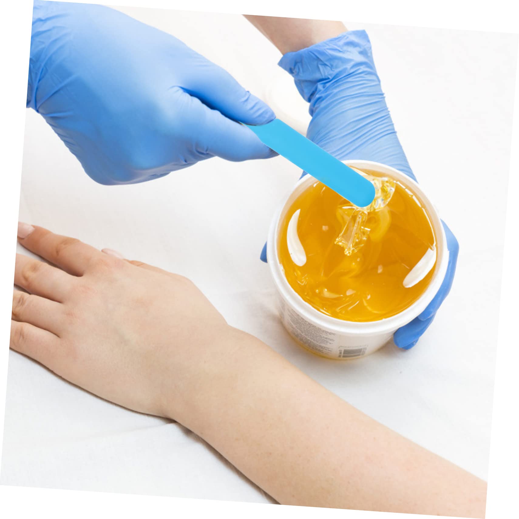 TOVINANNA Waxing Sticks for Hair Removal Non-stick Silicone Spatulas Long Handle Easy to Clean 3pcs Mixed Colors