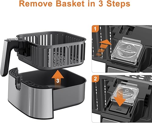 Miniatura 3 de Innsky Accesorios para freidora de aire, cesta de repuesto de 5.8 cuartos de galón para Innsky 55SA1U