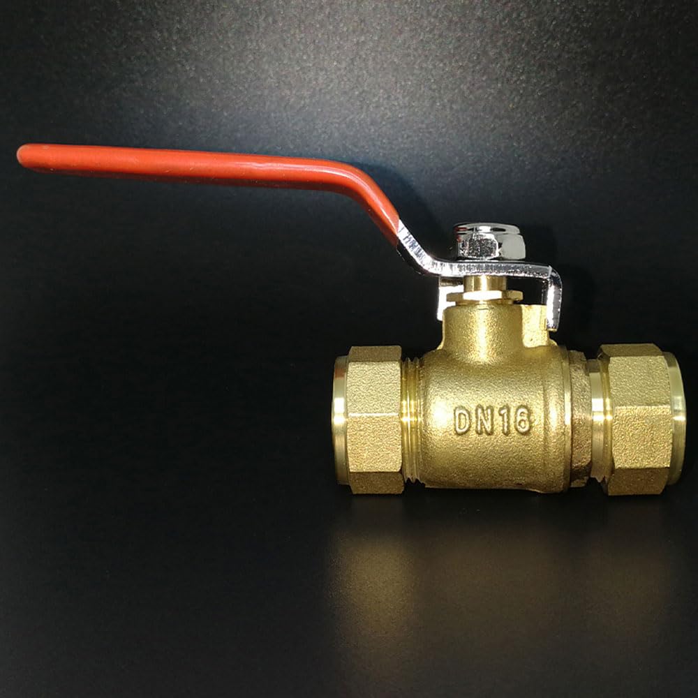 Brass Nickelage DN15 DN20 Male/Female Thread Ball Valve 1216/1418/1620/2025/2632 Pex Pipe Fitting Aluminum Pipe Fittings IDGTTLDF(1620 Nickel Plated)