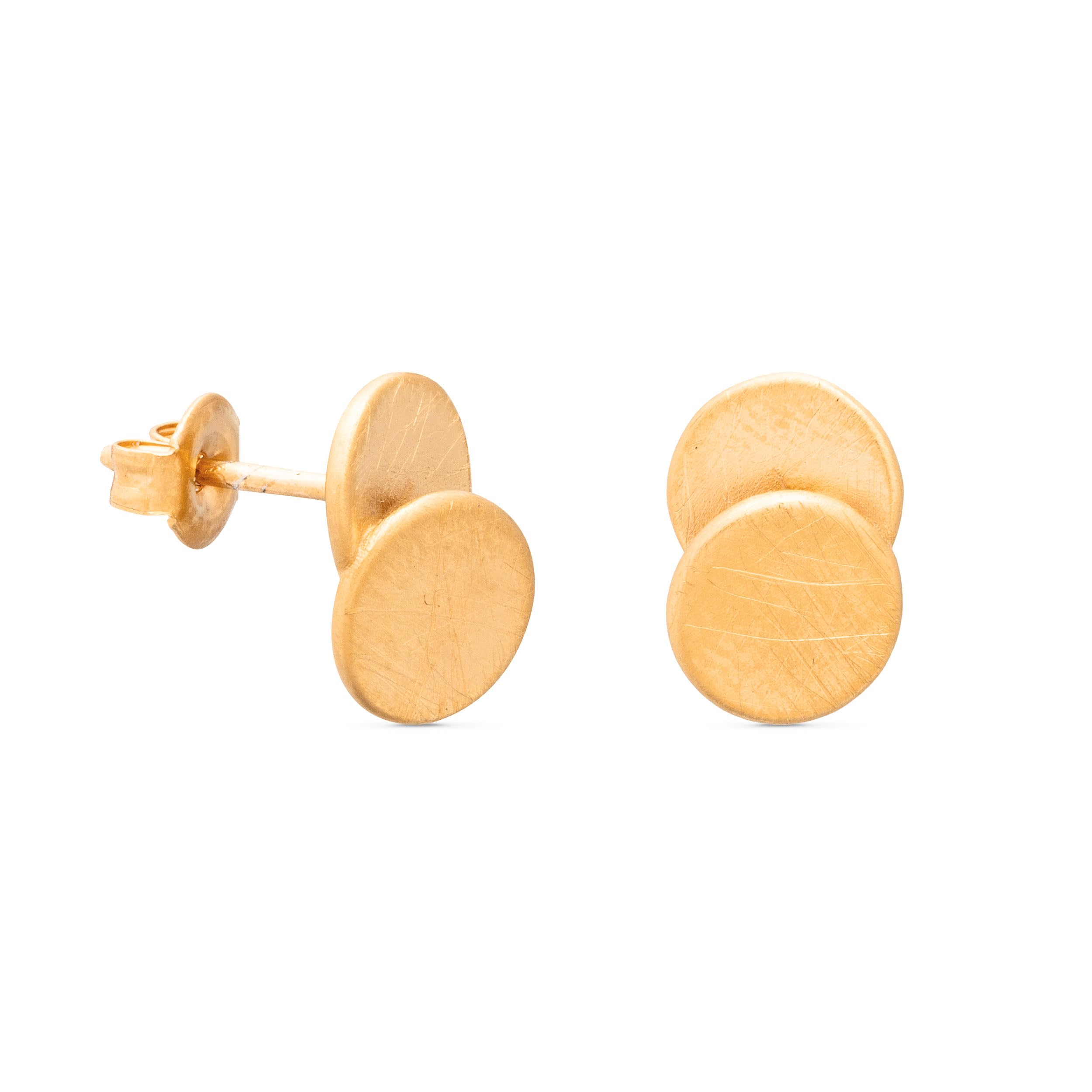JOI D'ART PENDIENTES DORADOS ARAI | Diseñado por Sara Domènech | Colección Arai | Pendientes pequeños con baño de oro