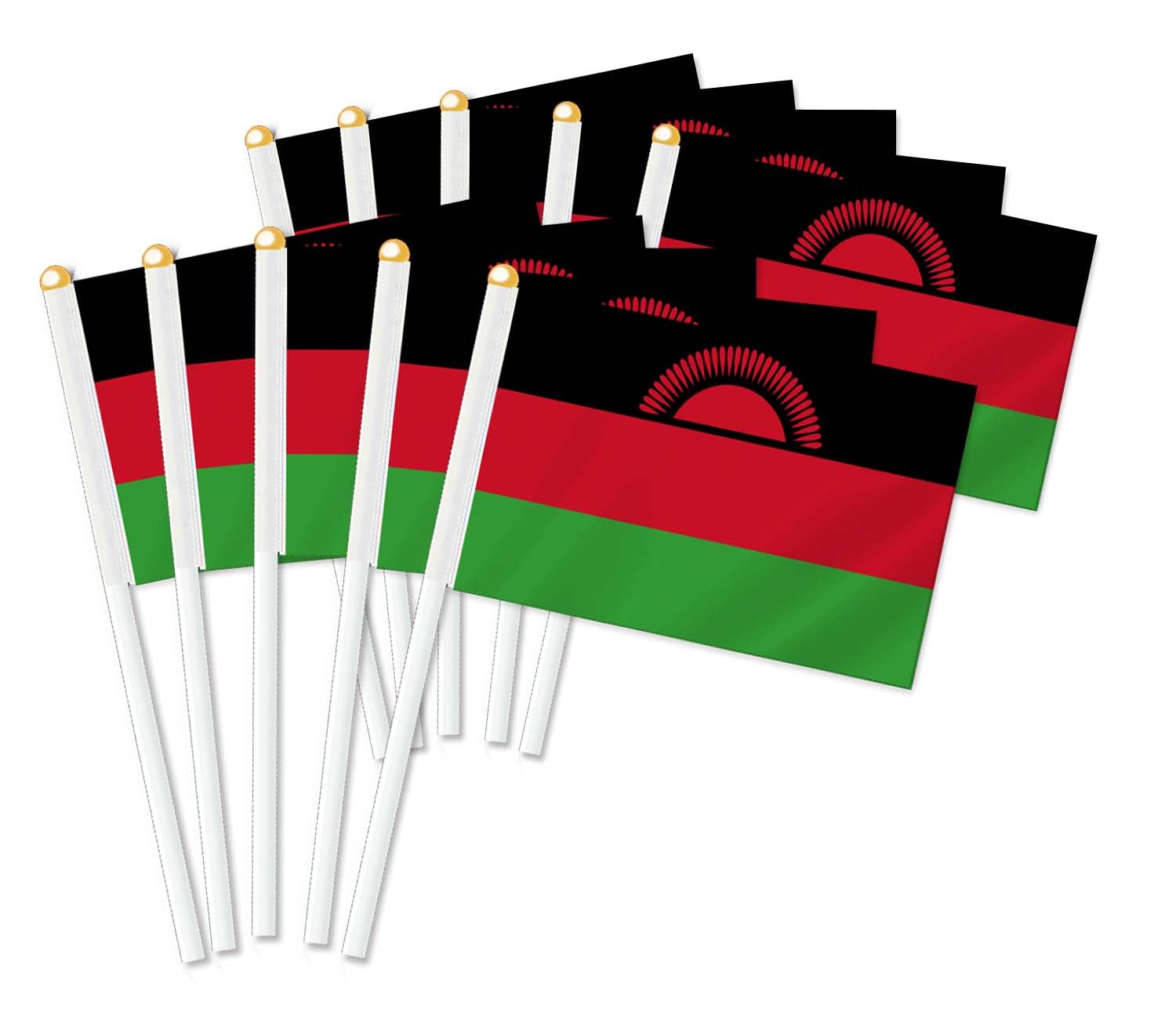 25 PCS Malawi Handheld Flag,Malawian Decor Hand Held,Decoration Banner — image 1