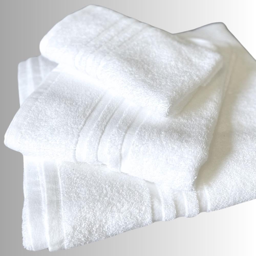 L'Emporio Casa Set Asciugamani da Bagno in Cotone Egiziano 100%, 3 Pezzi, Viso, Ospite e Telo Doccia, per Hotel, B&B, SPA
