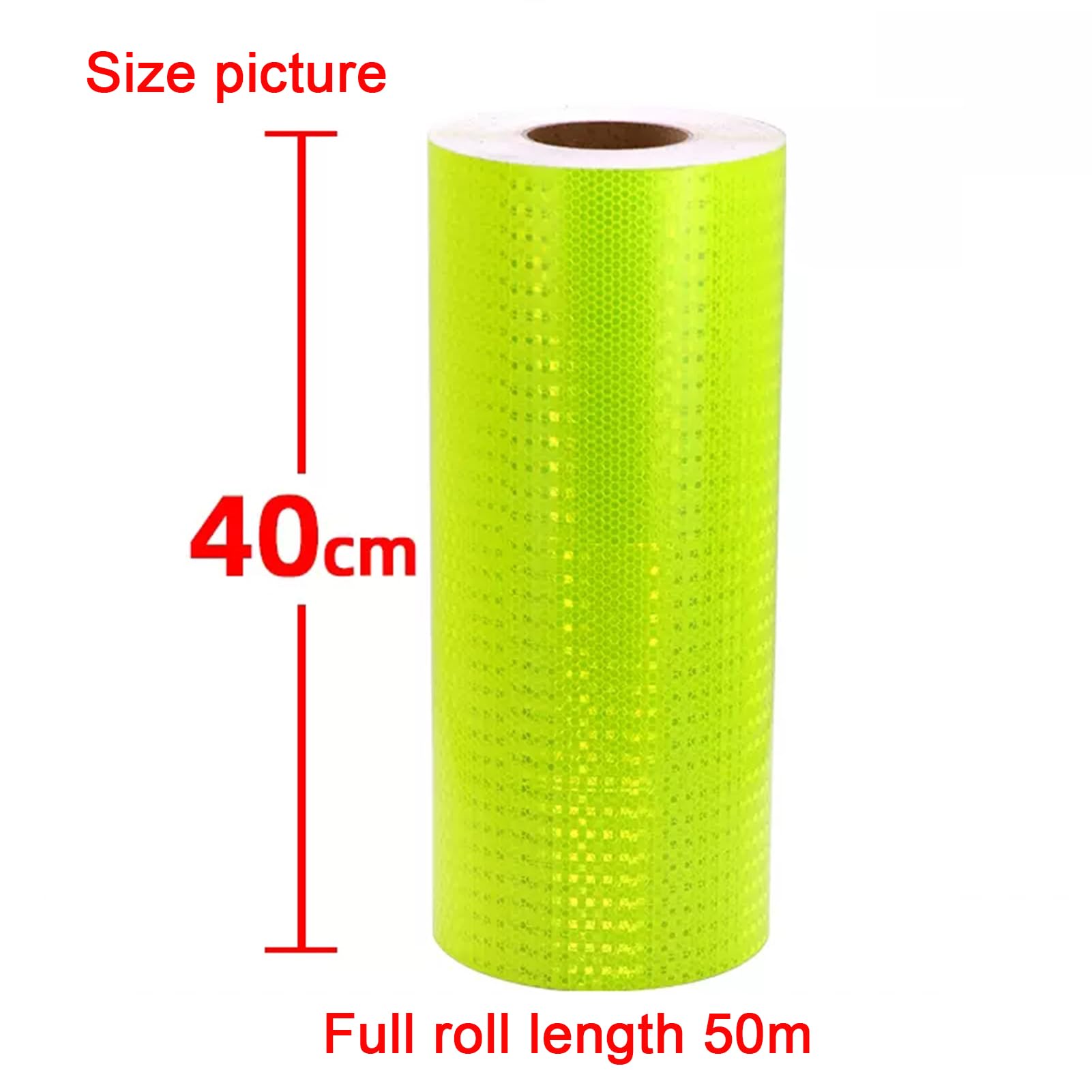 Taśma odblaskowa 50 metrów x 40 cm Samoprzylepna naklejka ostrzegawcza o dużej intensywności dla bezpieczeństwa(Green)