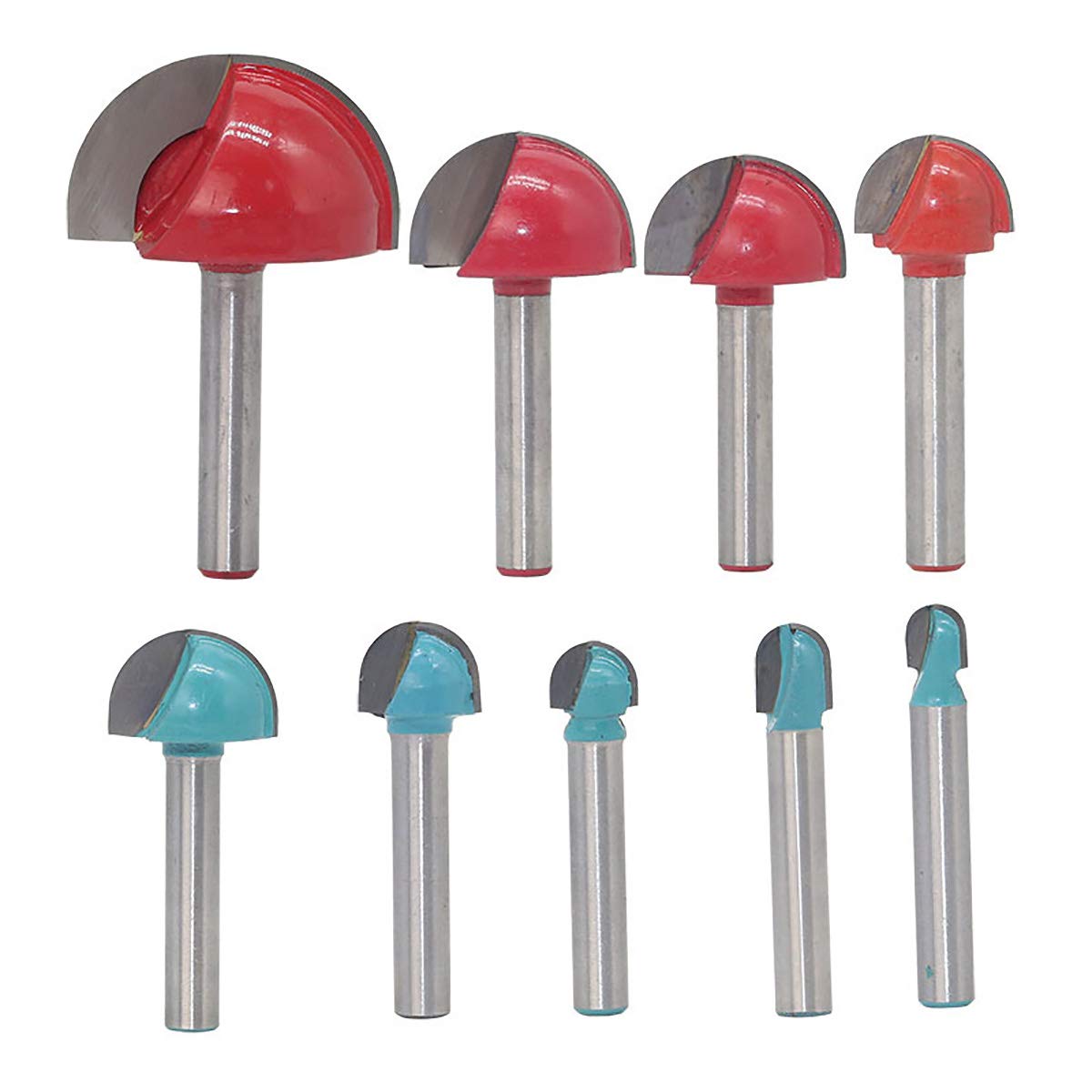 tooloflife Fresa per scanalature con gambo da 6 mm, fresa per gole a naso tondo Cove Core Box per lavorazione del legno